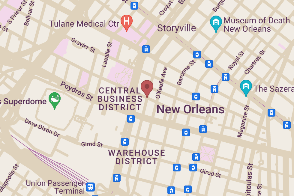New Orleans Architecture Tours location map